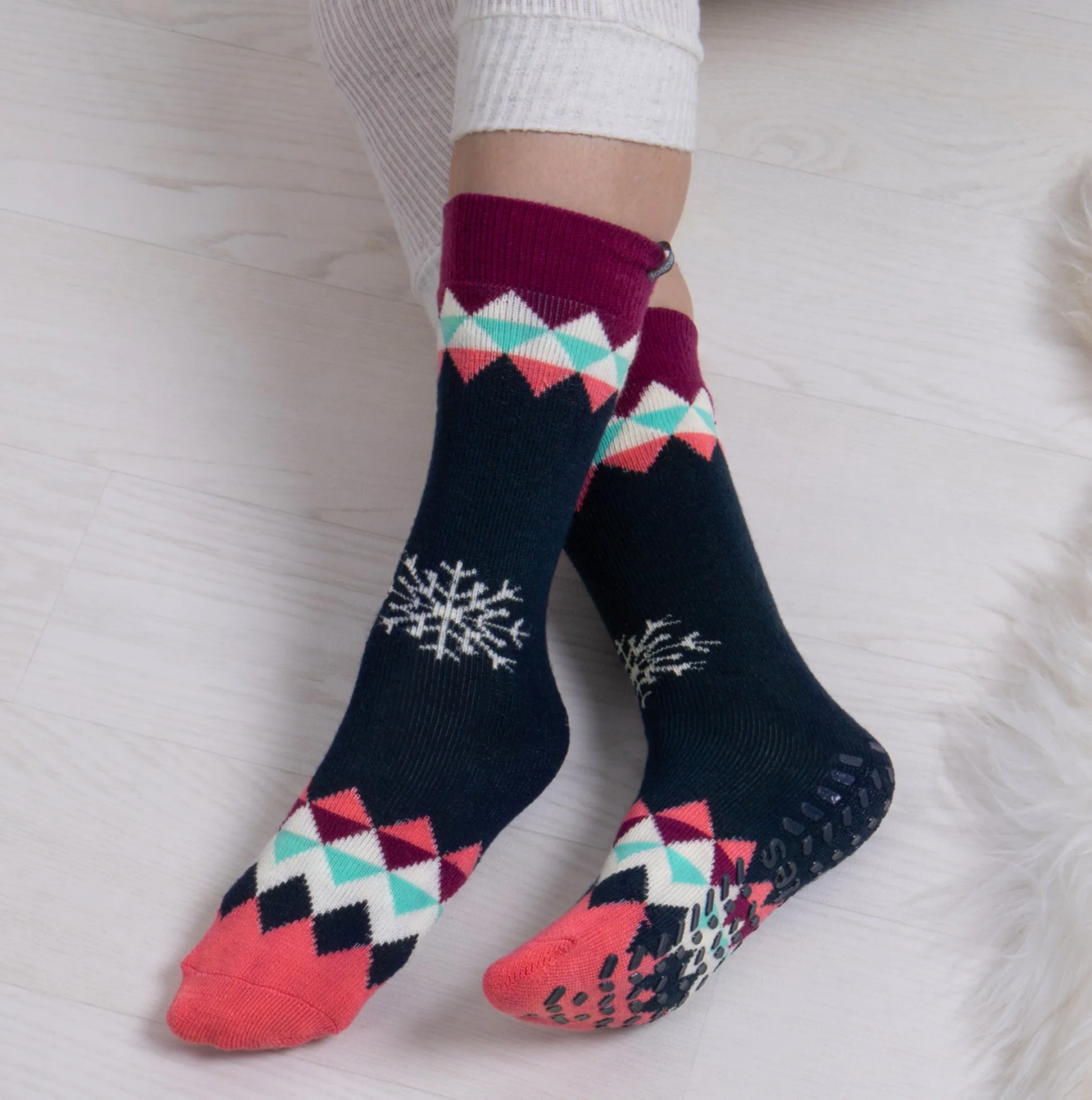 ORIGINAL Womens Twin Pack Slipper Socks Festive sold by House of Slippers product image thumbnail 4