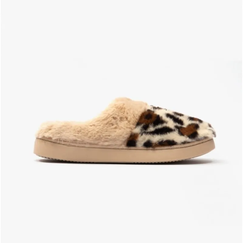 Jo & Joe LIZZIE Womens Mule Slippers Natural sold by House of Slippers