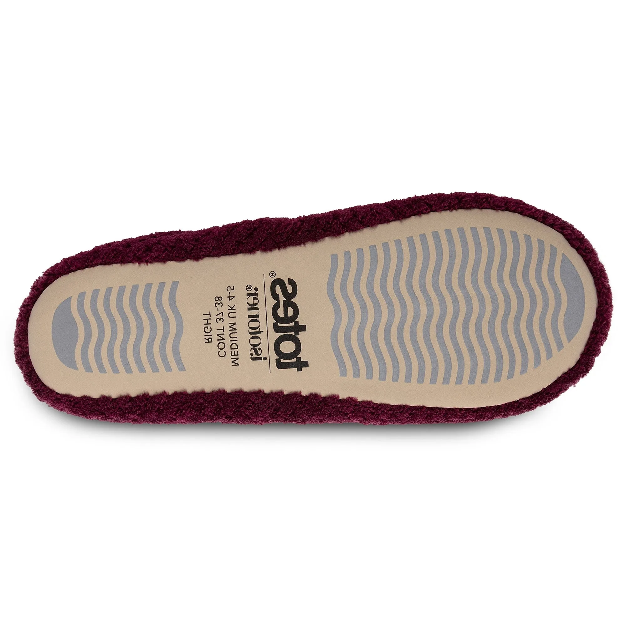 Totes Isotoner POPCORN BALLETS Womens Slippers Burgundy sold by House of Slippers product image thumbnail 3