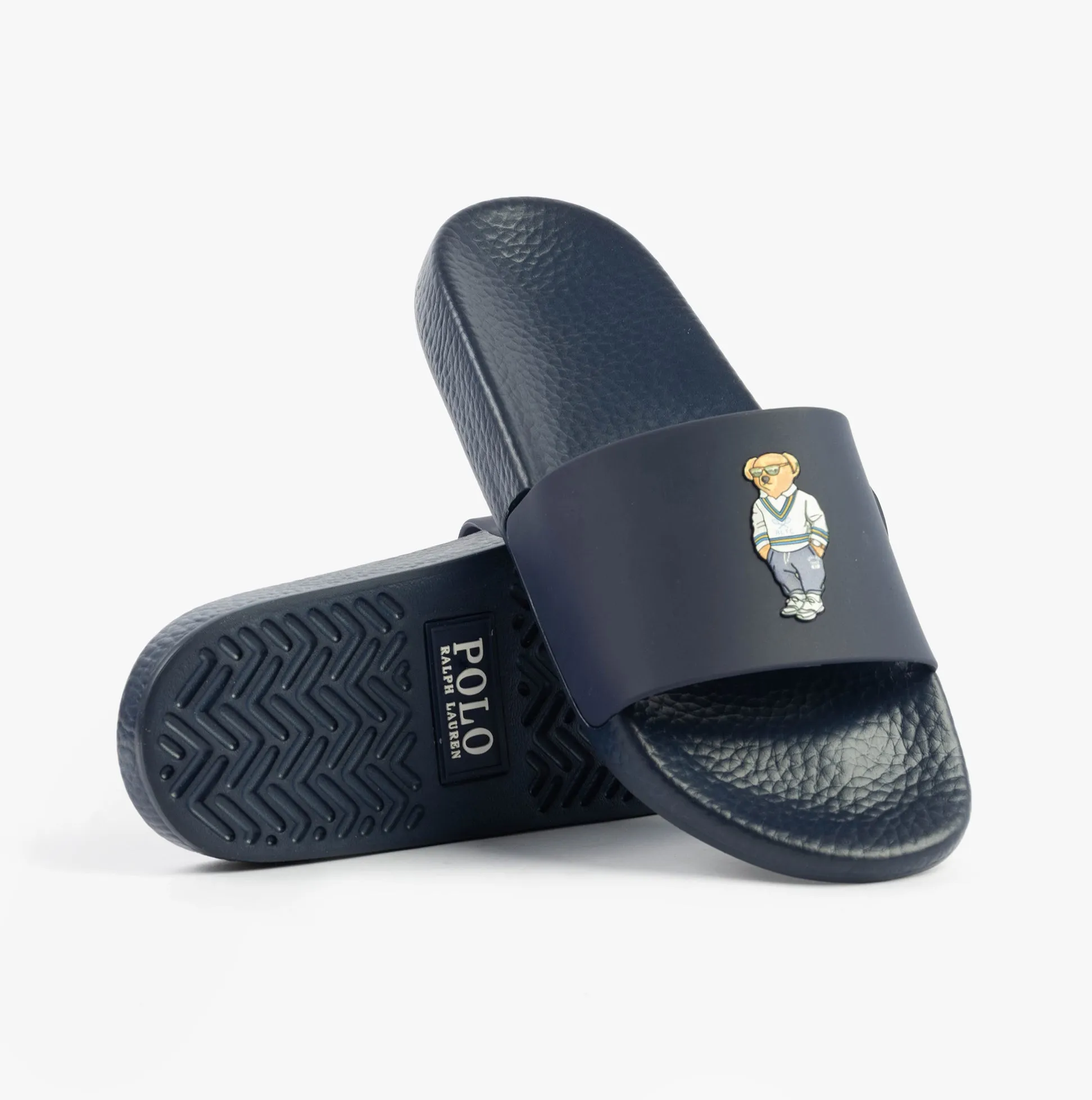Polo Ralph Lauren POLO SLIDE Mens Sliders Heritage Bear Navy sold by House of Slippers product image thumbnail 2