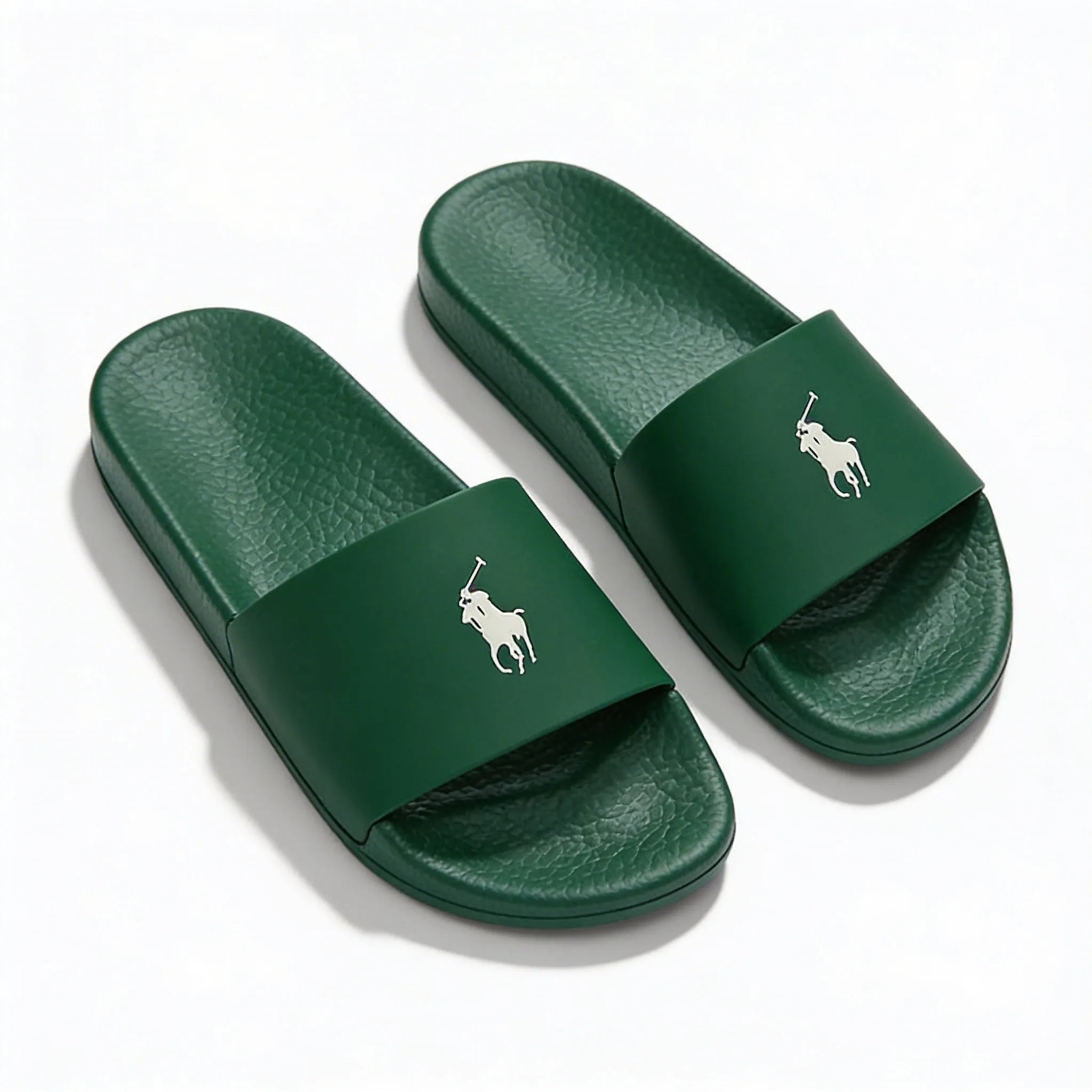 Polo Ralph Lauren POLO SLIDE Mens Sliders Forest/Deckwash White sold by House of Slippers