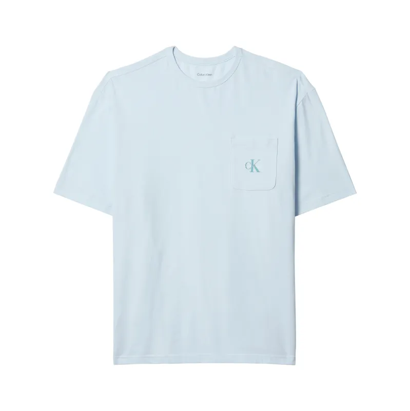 Calvin Klein MONOGRAM S/S CREW NECK Mens T-Shirt Ballad Blue made by Calvin Klein