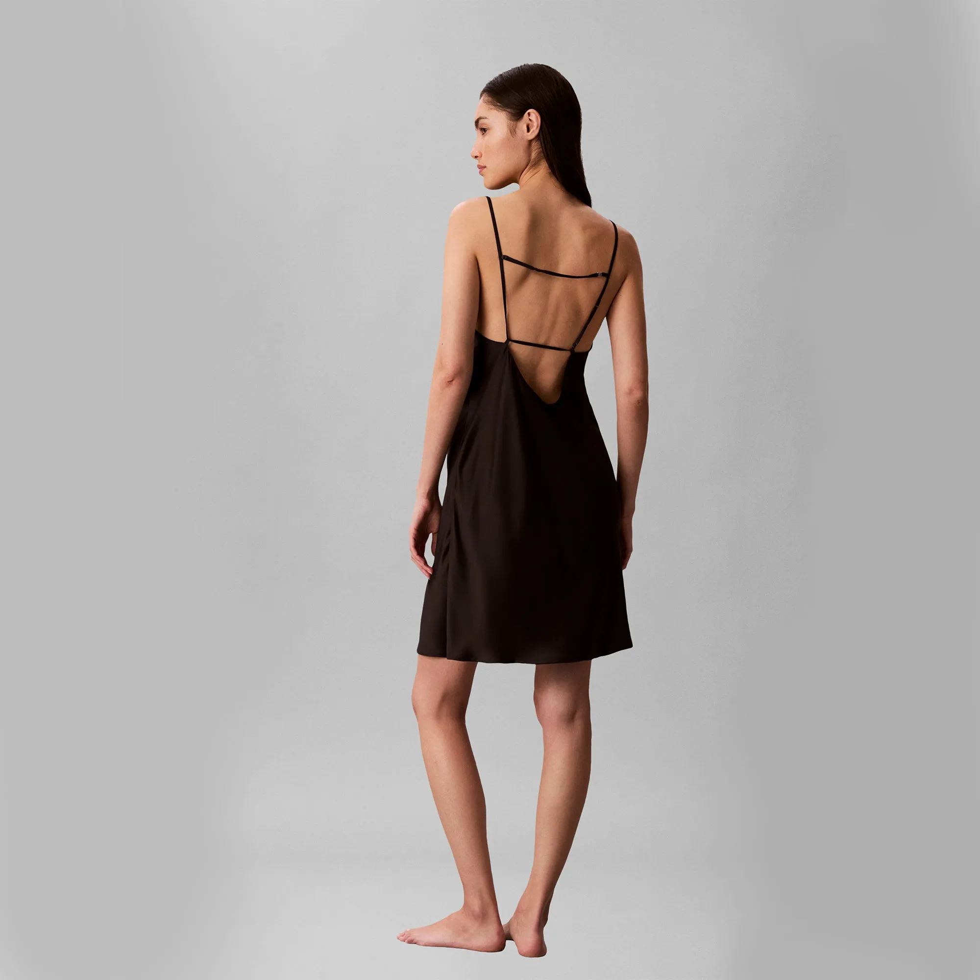 Calvin Klein SATIN CHEMISE Womens Nightdress Black sold by House of Slippers product image thumbnail 4