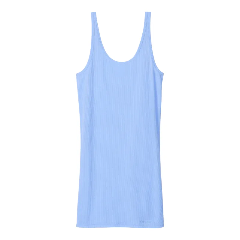Calvin Klein TISSUE WAFFLE CHEMIS Womens Nightdress Blue Descent made by Calvin Klein