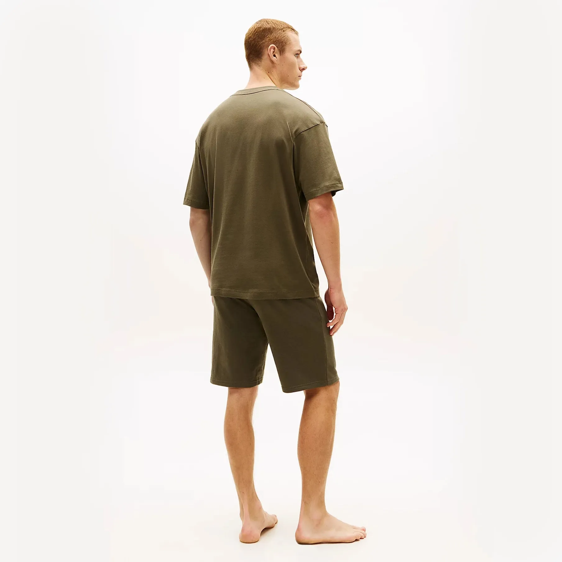 Tommy Hilfiger SS LOGO TEE Mens Loungewear Army Green sold by House of Slippers product image thumbnail 4
