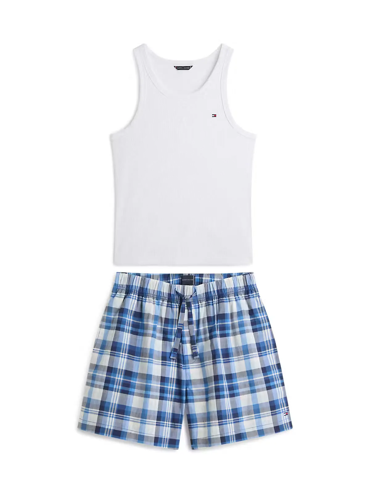 Tommy Hilfiger TANK & WOVEN SHORT Set Mens Pyjama Set Multicoloured sold by House of Slippers