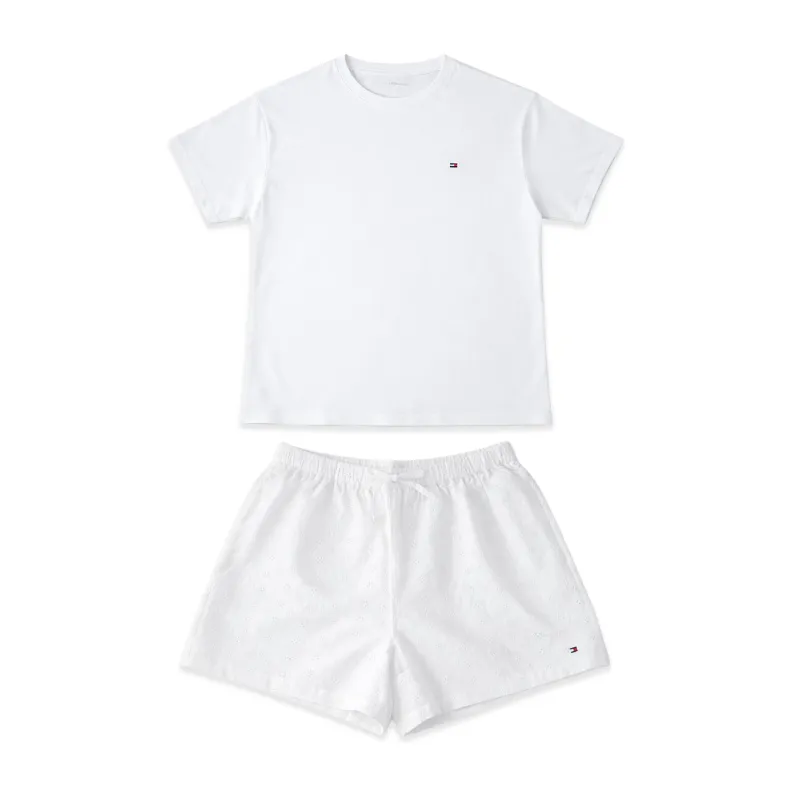 Tommy Hilfiger JERSEY SS TEE Womens Pyjama Set White made by Tommy Hilfiger