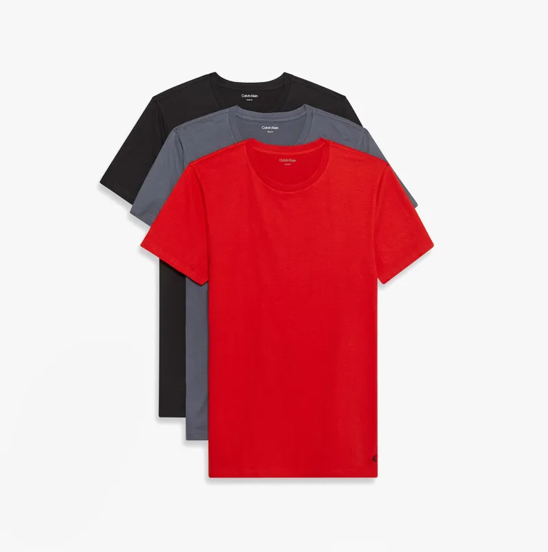 Calvin Klein S/S CREW NECK 3 PACK Mens T-Shirts & Tank Tops Multicoloured made by Calvin Klein