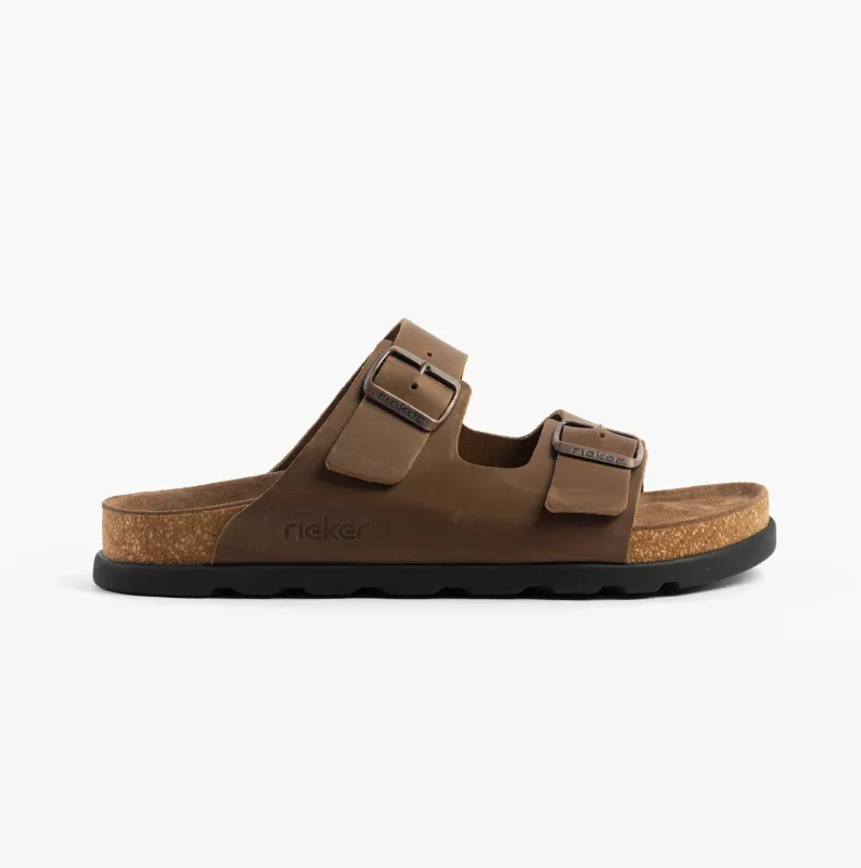 Rieker 21190-26 Mens Sandals Brown made by Rieker
