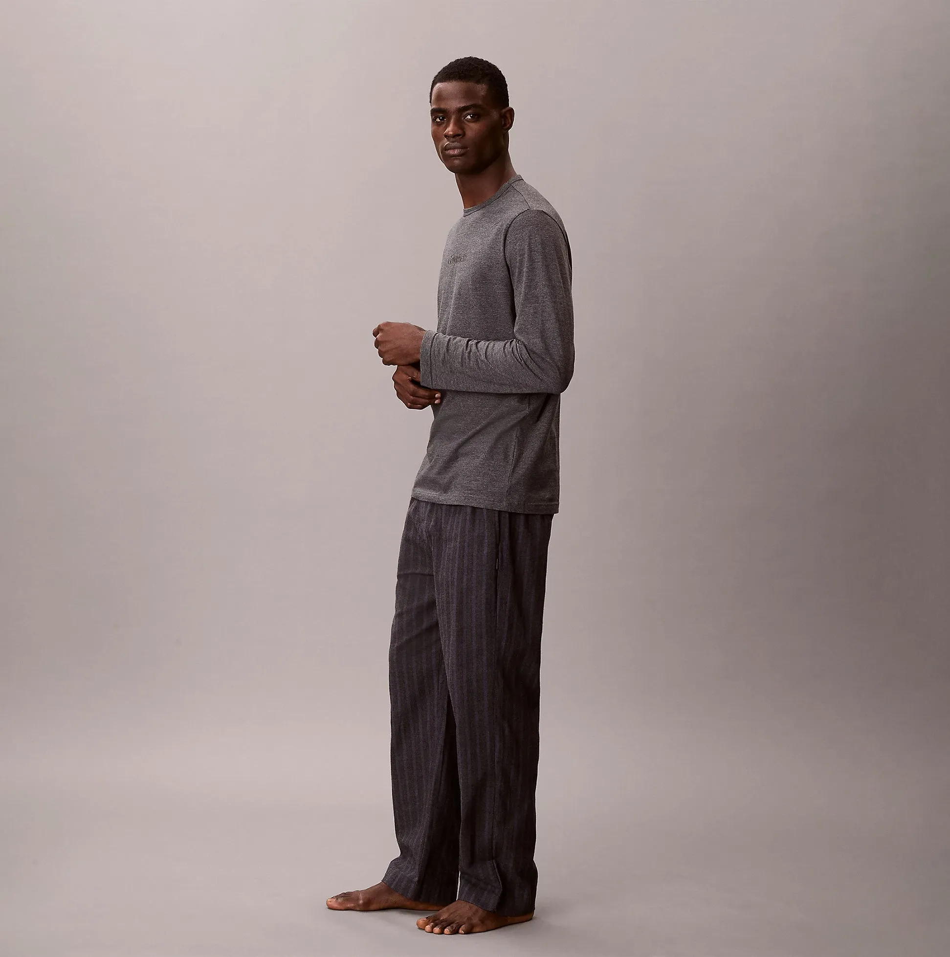 Calvin Klein Pyjama Lounge SET Mens Grey sold by House of Slippers product image thumbnail 3