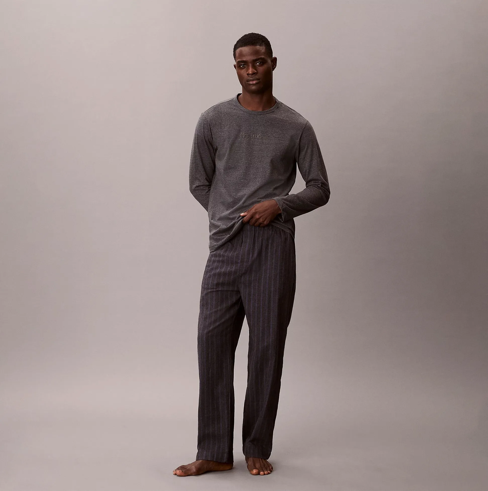 Calvin Klein Pyjama Lounge SET Mens Grey sold by House of Slippers product image thumbnail 2