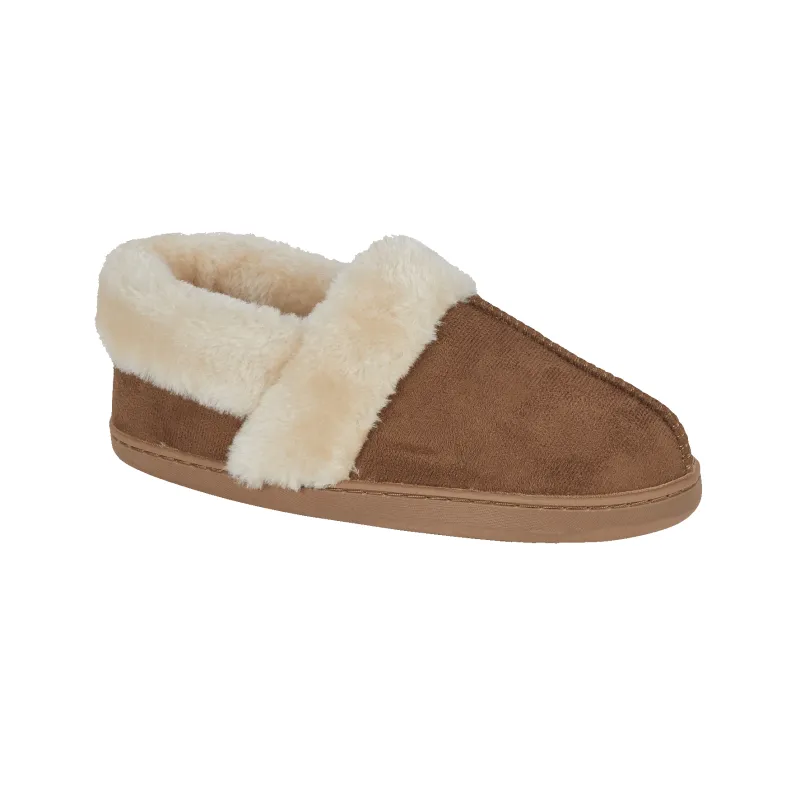 Jo & Joe EDALE Womens Full Slippers Cognac made by House of Slippers