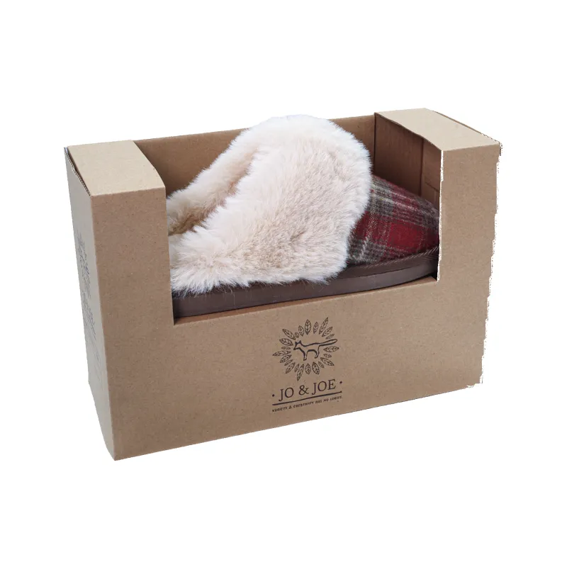 Jo & Joe ALNESS Womens Mules Brown/Red made by House of Slippers