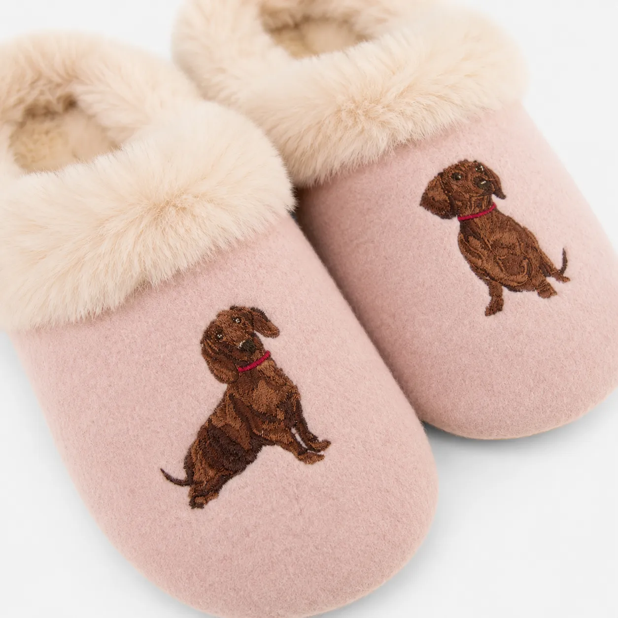 Joules SLIPPET LUXE Womens Mules Pink Dog sold by House of Slippers product image thumbnail 4