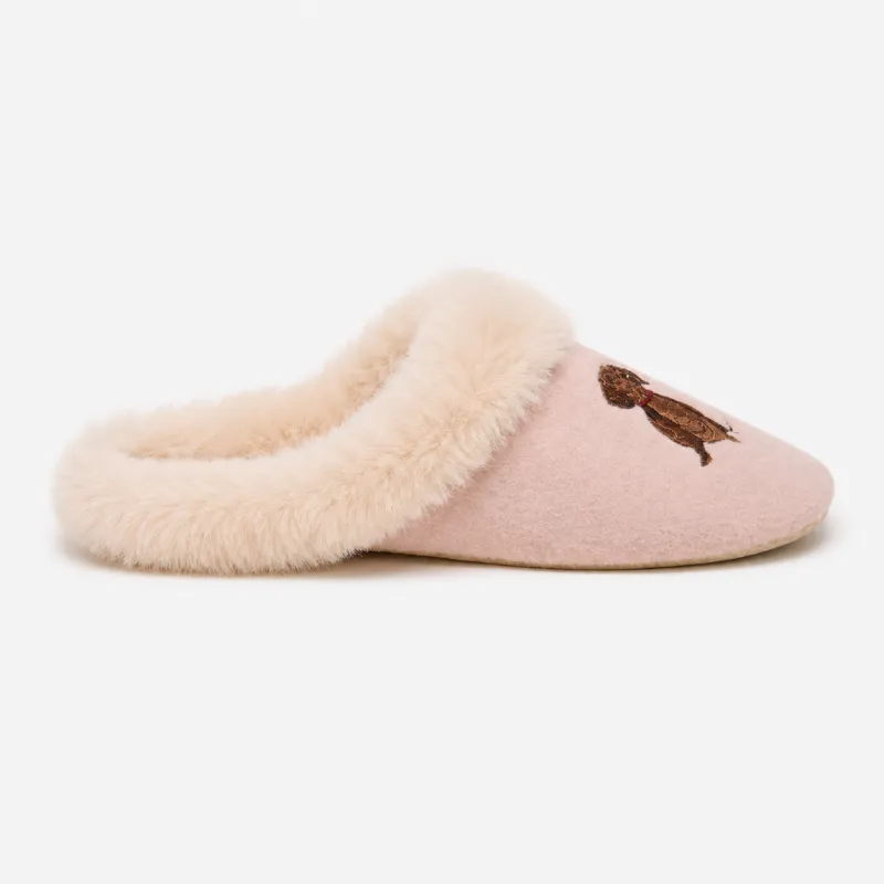 Joules SLIPPET LUXE Womens Mules Pink Dog made by Joules