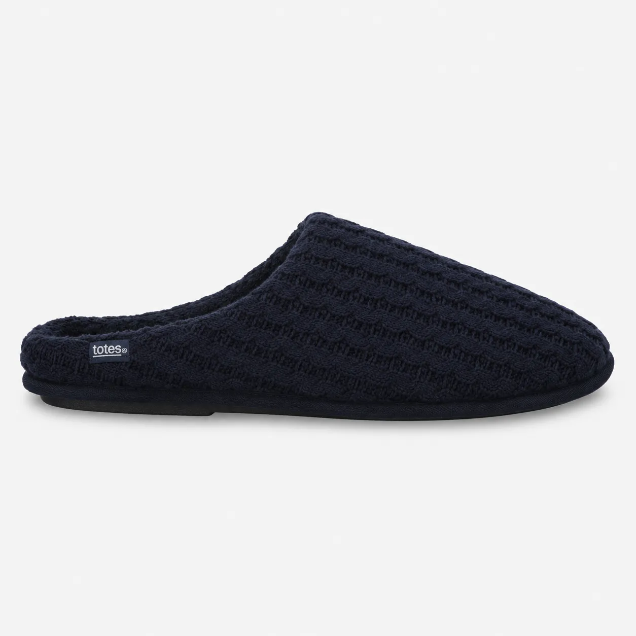 Totes Toasties KNITTED MULE SLIPPERS Mens Mules Navy sold by House of Slippers product image thumbnail 2