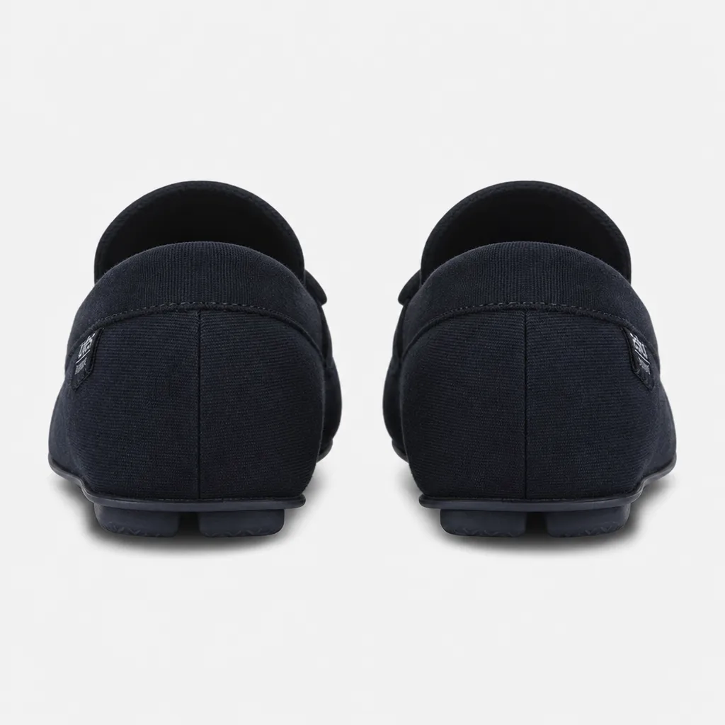 Totes Isotoner HERRINGBONE LINED MOCCASIN Mens Moccasins Navy sold by House of Slippers product image thumbnail 4
