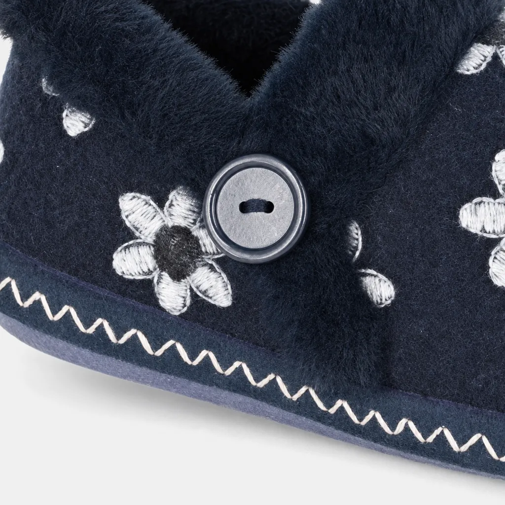 Sleepers TRINA Womens Full Slippers Navy sold by House of Slippers product image thumbnail 3