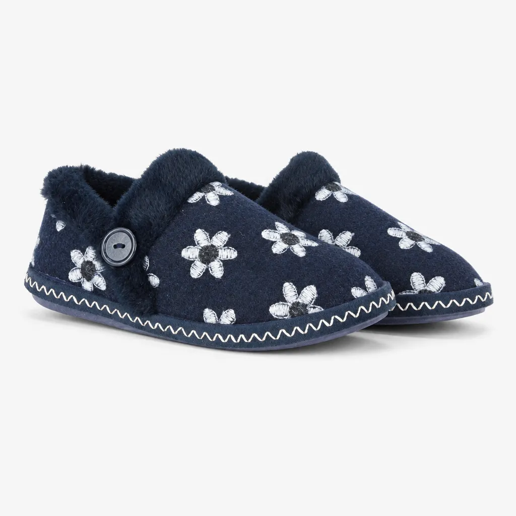 Sleepers TRINA Womens Full Slippers Navy sold by House of Slippers product image thumbnail 2