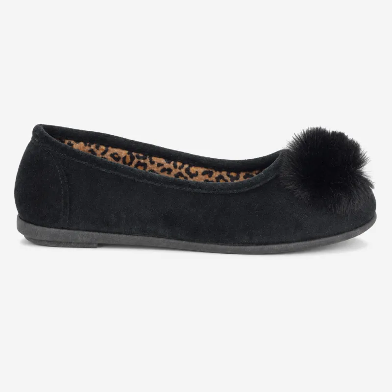 Sleepers JULIE Womens Full Slippers Black made by Sleepers