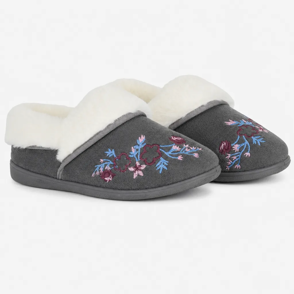 Sleepers CLARE Womens Full Slippers Grey sold by House of Slippers product image thumbnail 2