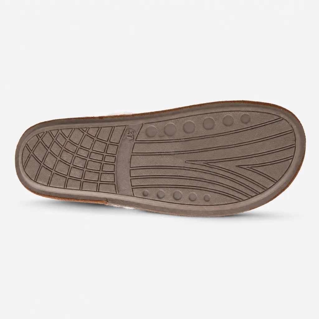 Sleepers RACHEL Womens Full Slippers Dark Tan sold by House of Slippers product image thumbnail 5