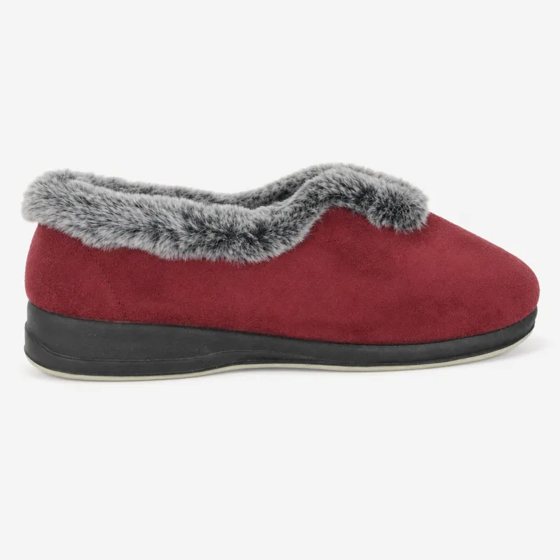 Sleepers PHOEBE Womens Full Slippers Burgundy made by Sleepers