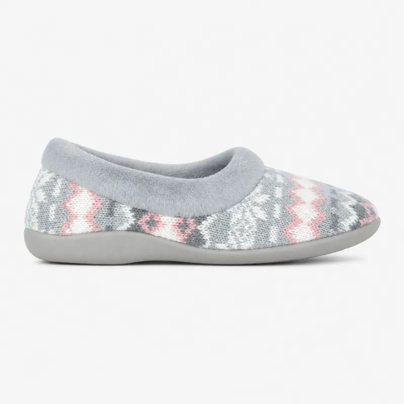 Sleepers JANINE Womens Full Slippers Grey made by Sleepers