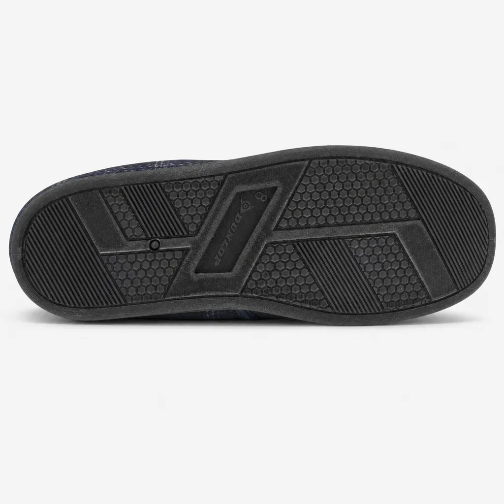 Dunlop OWEN Mens Full Slippers Navy Check sold by House of Slippers product image thumbnail 5