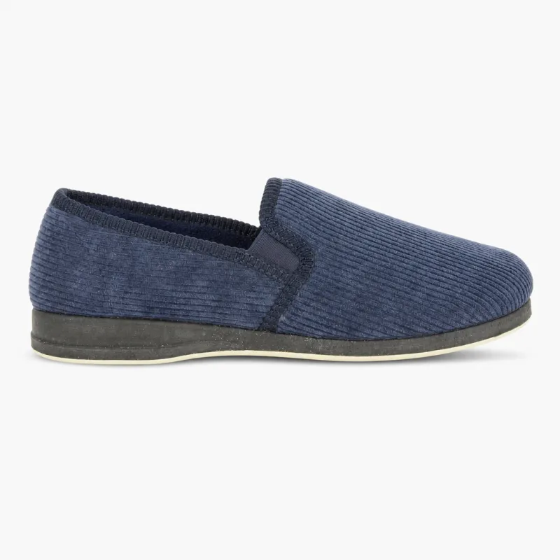 Sleepers PHIL Mens Full Slippers Navy made by Sleepers