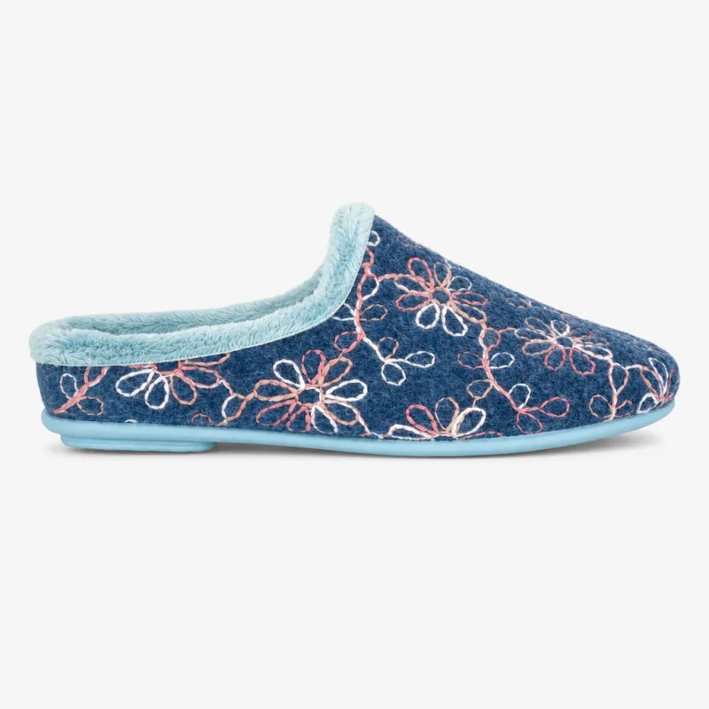 Sleepers ELOISE Womens Mules Blue made by Sleepers