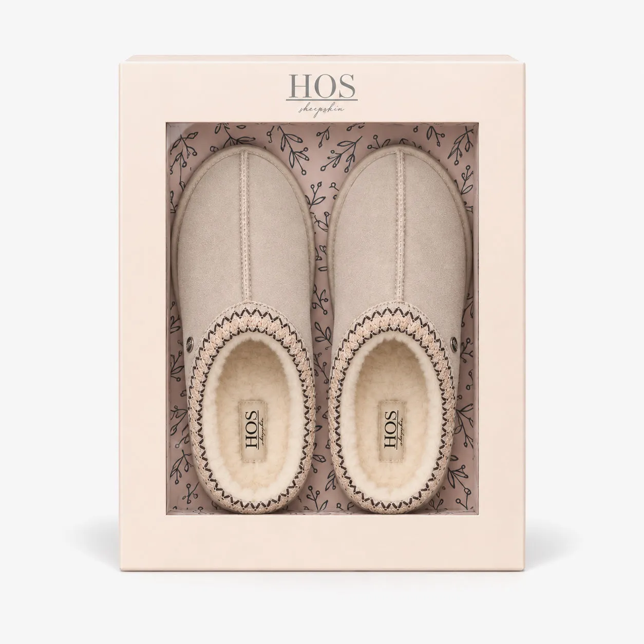 HOS Sheepskin BELLA Womens Mules Stone sold by House of Slippers product image thumbnail 5