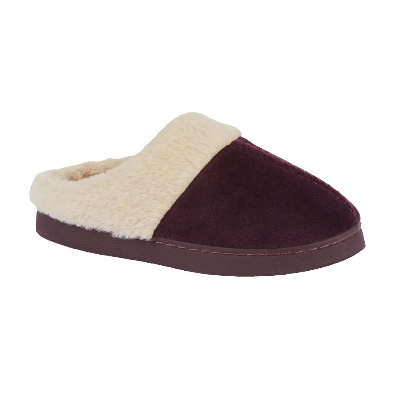 Jo & Joe ZOE Womens Mules Plum made by House of Slippers