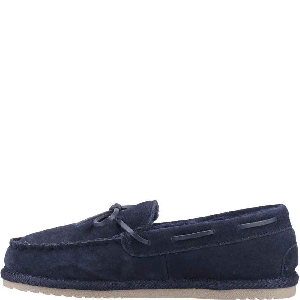 Hush Puppies Abraham Mens Moccasins Navy sold by House of Slippers product image thumbnail 4