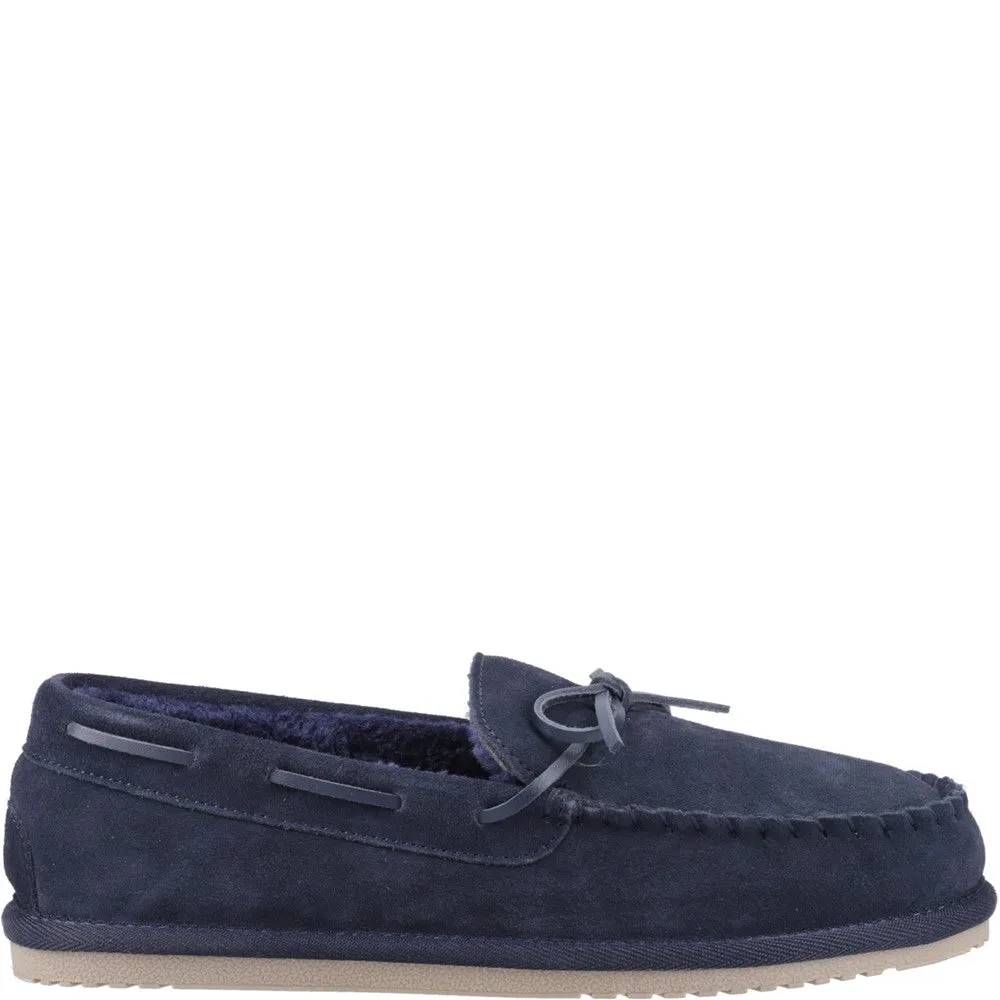 Hush Puppies Abraham Mens Moccasins Navy sold by House of Slippers product image thumbnail 5