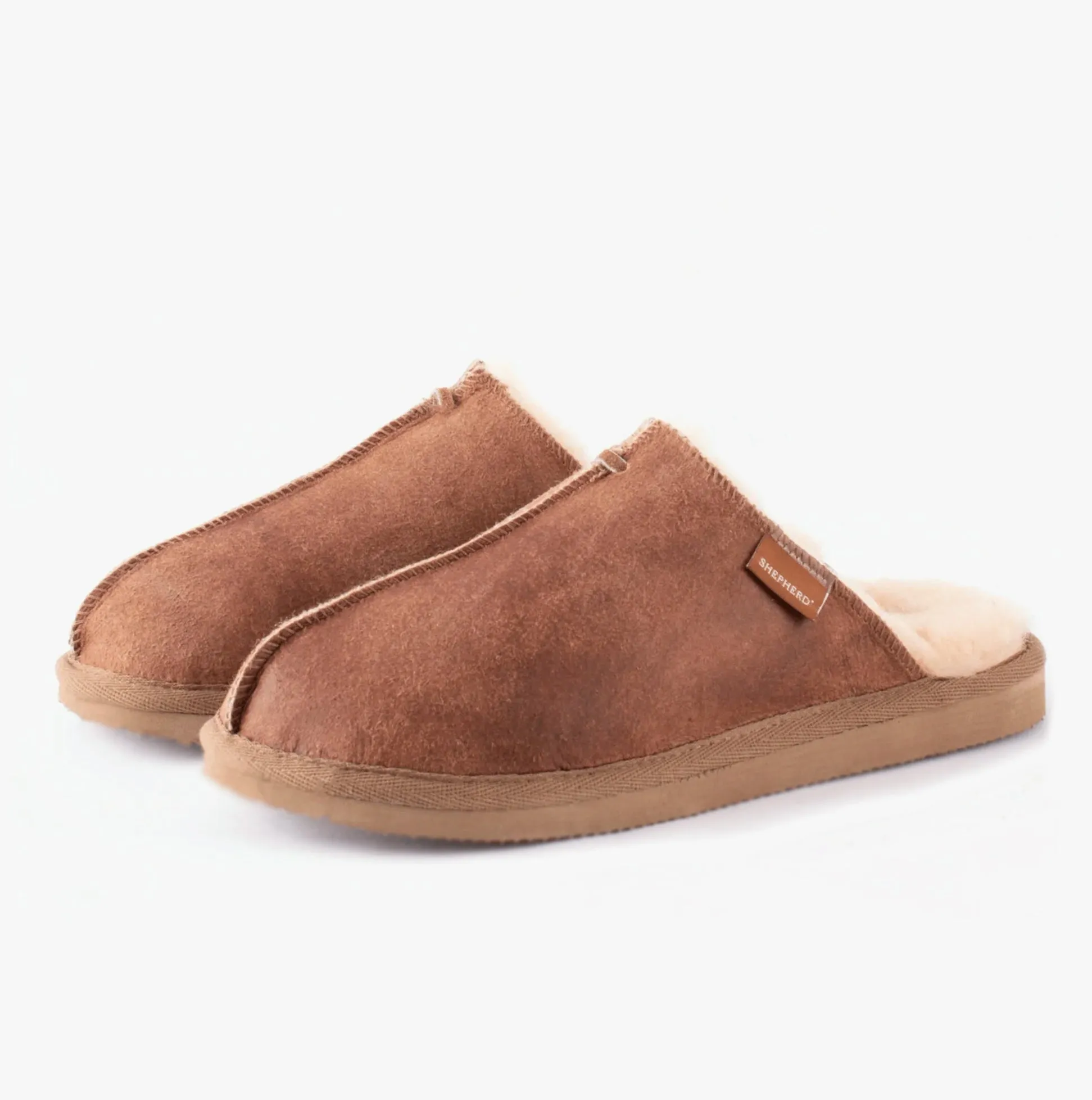 Shepherd HUGO Mens Sheepskin Mules Brown sold by House of Slippers product image thumbnail 2
