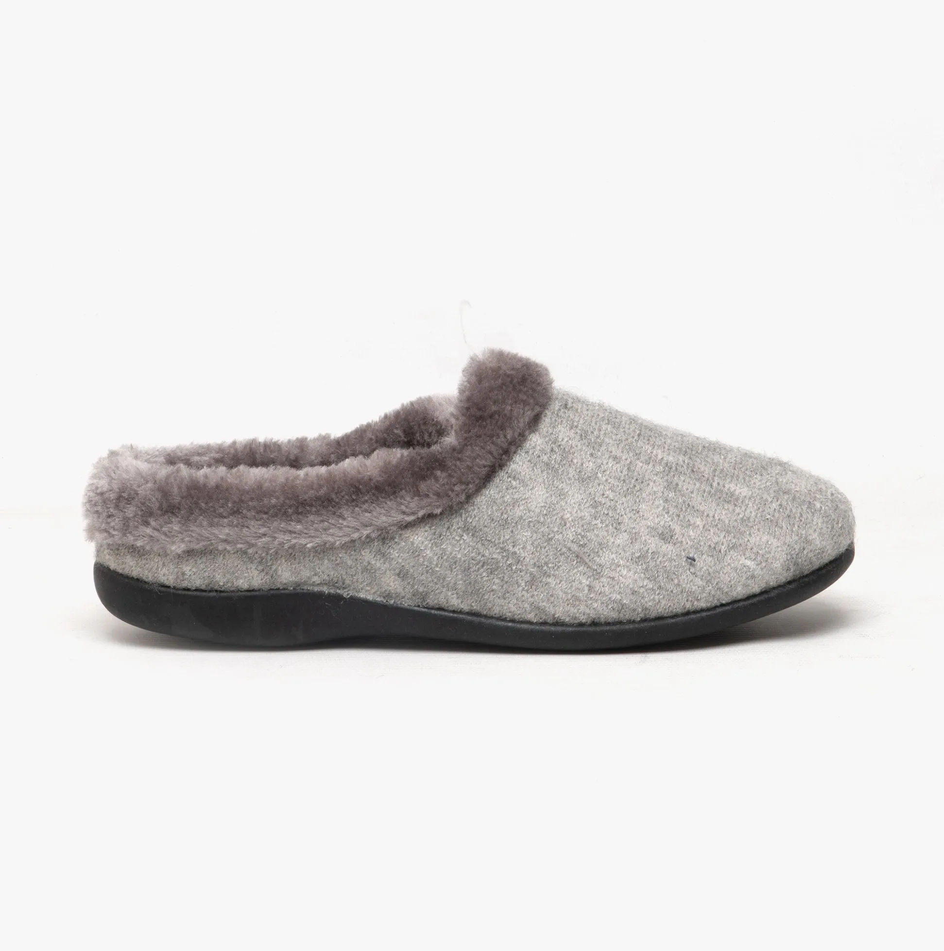 HOS Comfort SOPHIE Womens Textile Knit Mules Grey sold by House of Slippers
