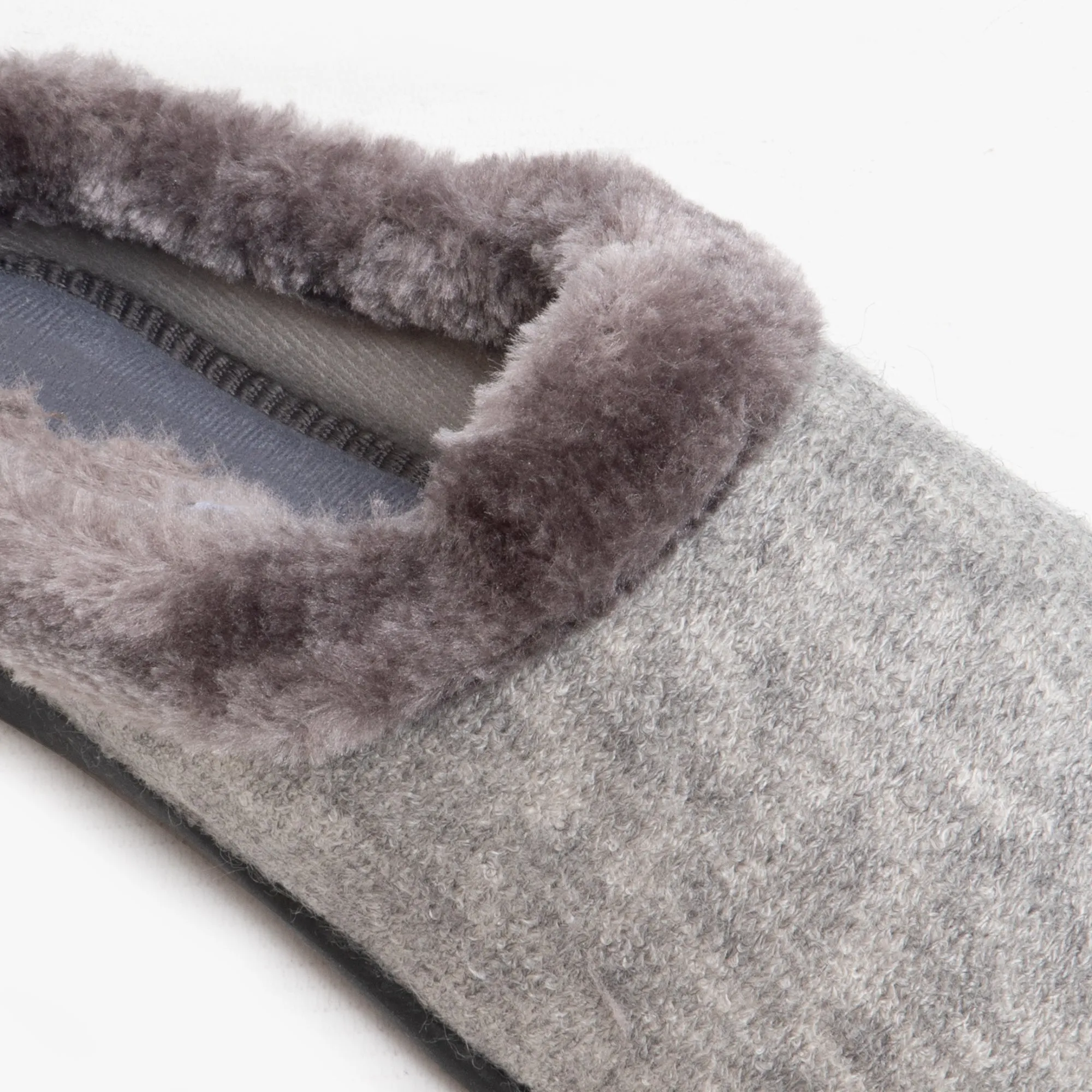 HOS Comfort SOPHIE Womens Textile Knit Mules Grey sold by House of Slippers product image thumbnail 5