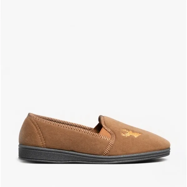 Mirak STAG Mens Slippers Tan sold by House of Slippers