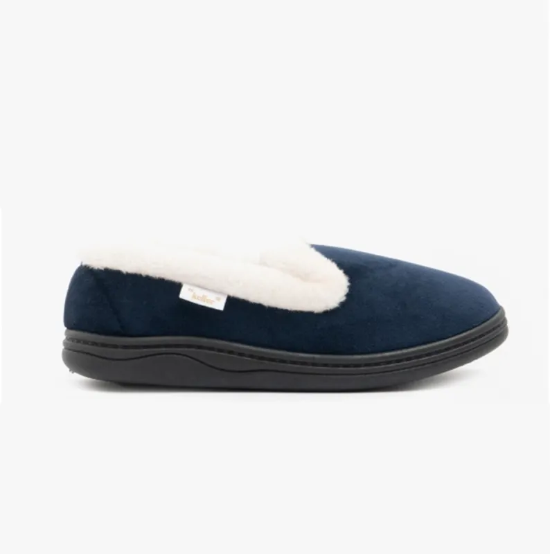 ALMA Ladies Full Slippers Navy sold by House of Slippers