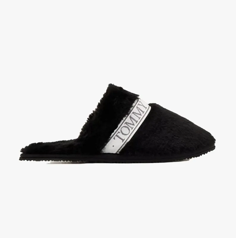 Tommy Hilfiger TOMMY FUR HOTEL  Womens Slippers Black made by Tommy Hilfiger