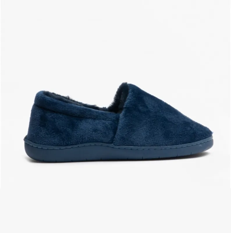Black Country Shoes RITA Womens Slippers Navy sold by House of Slippers