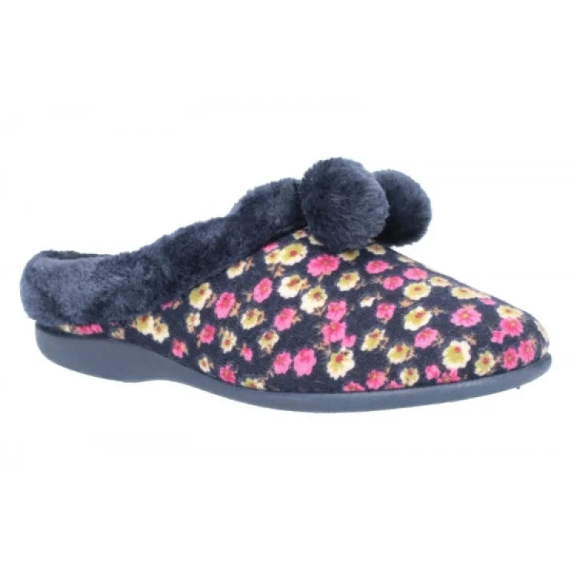 Mirak CHABILIS Womens Textile Mule Slippers Floral sold by House of Slippers