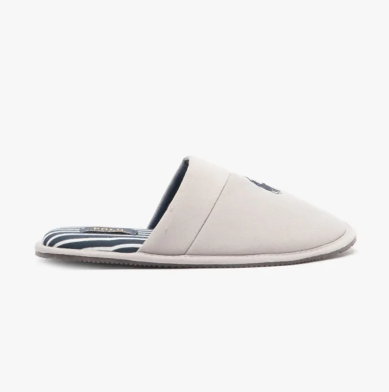 KLARENCE Mens Pique Cotton Mule Slippers Grey sold by House of Slippers