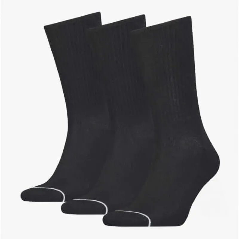 Calvin Klein 3 Pack Mens Crew Trainer Socks Black sold by House of Slippers