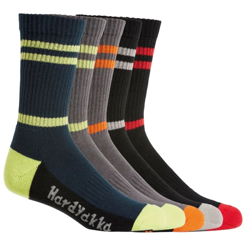 CREW FIVE PACK WORKSOCK Mens Socks Multicoloured sold by House of Slippers