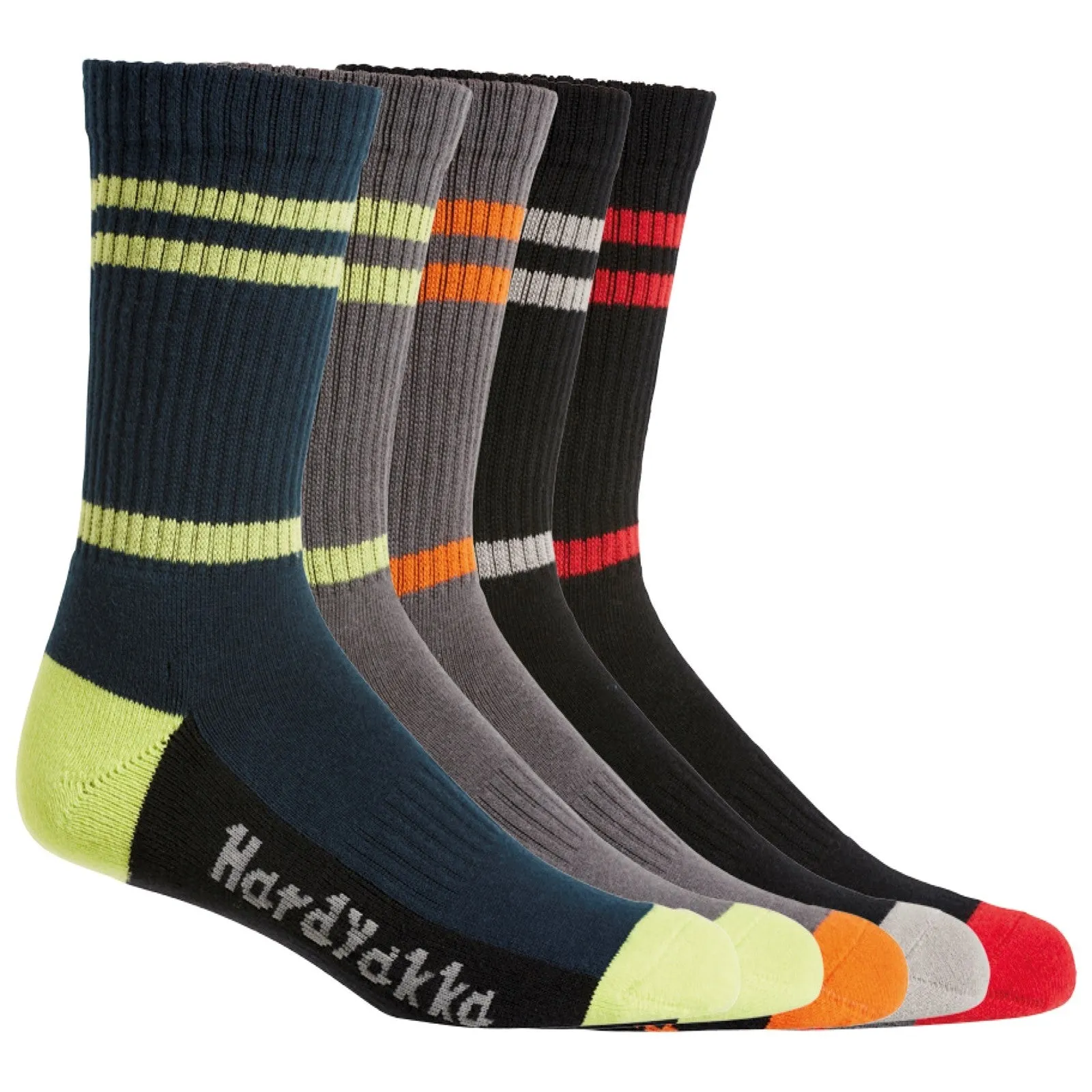 CREW FIVE PACK WORKSOCK Mens Socks Multicoloured sold by House of Slippers
