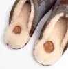 WILLIAM Mens Mule Slippers Chocolate/Green Check sold by House of Slippers