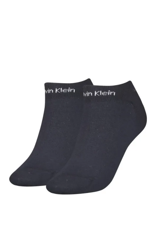 Calvin Klein 2 Pack Womens Ankle Trainer Socks Navy sold by House of Slippers