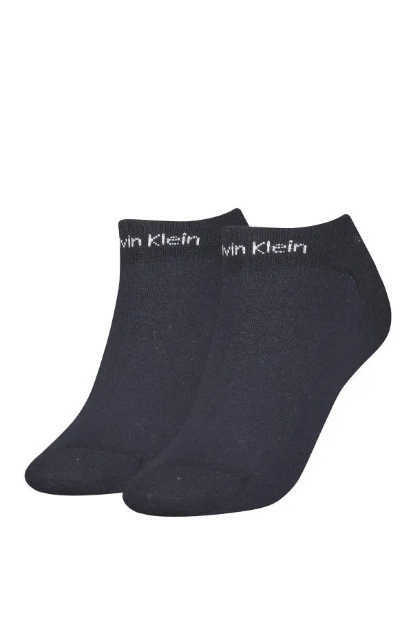 Calvin Klein 2 Pack Womens Ankle Trainer Socks Navy sold by House of Slippers